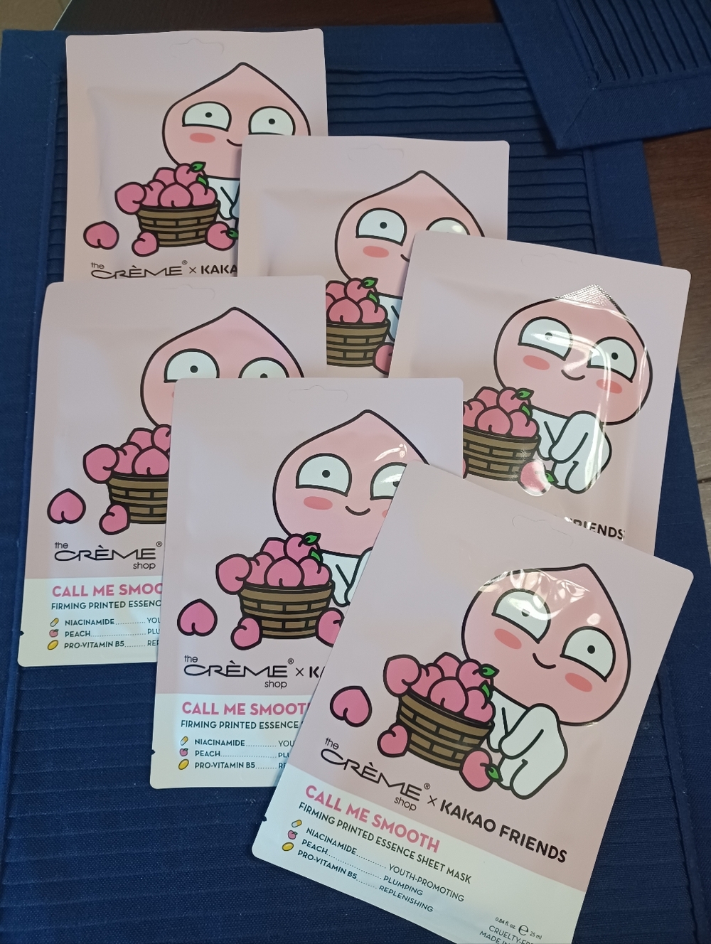 Creme Shop X Kakao Friends Sheet Masks.-Lot Of 6 Face Sheets